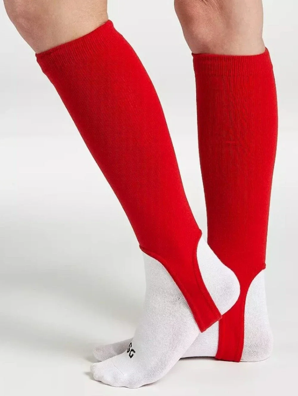 DSG Red Stirrup Socks And Sanitary Sock baseball Softball Combo Pack Size L